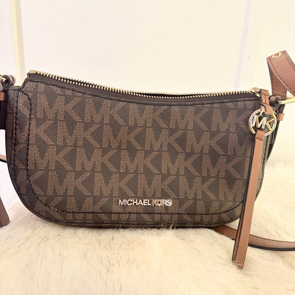 Michael Kors Monogram Brown Crossbody Bag